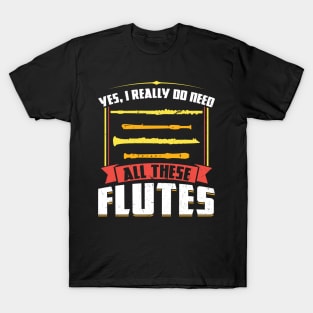 Yes I really do need all these Flutes Flutist T-Shirt